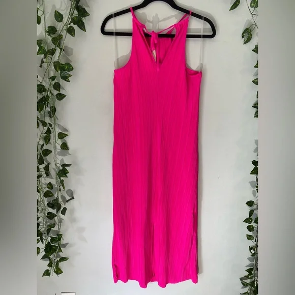 A New Day Women’s Hot Pink Halter Dress Size Medium - Picture 3 of 6